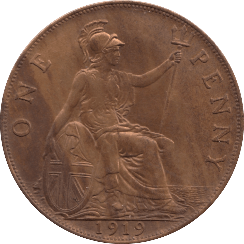 1919 PENNY 2 ( AUNC ) 65 - Penny - Cambridgeshire Coins