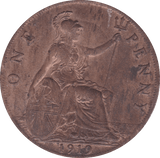 1919 PENNY ( AUNC ) A - Penny - Cambridgeshire Coins