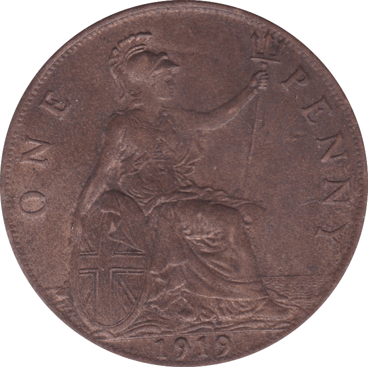 1919 PENNY ( AUNC ) B - Penny - Cambridgeshire Coins