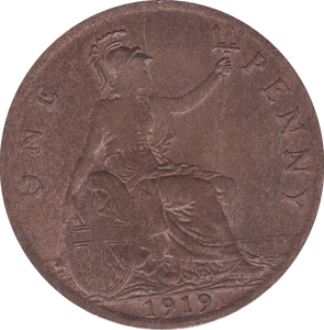 1919 PENNY ( EF ) C - Penny - Cambridgeshire Coins