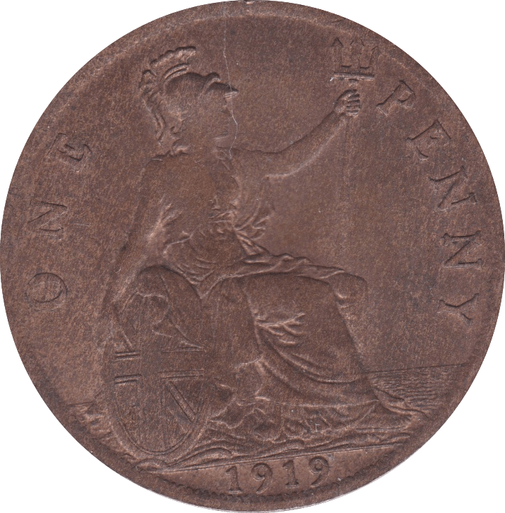 1919 PENNY ( EF ) C - Penny - Cambridgeshire Coins