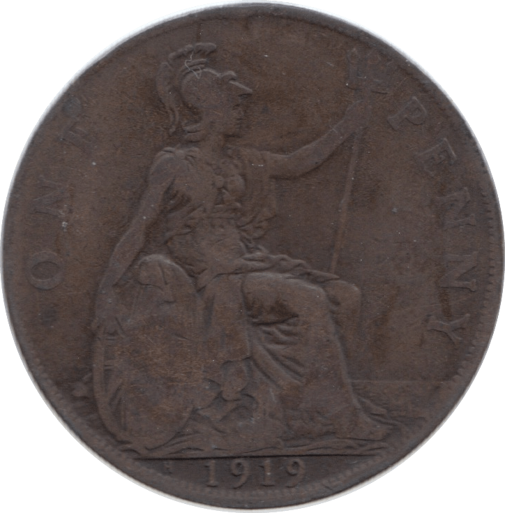 1919 PENNY ( F ) 2 - Penny - Cambridgeshire Coins