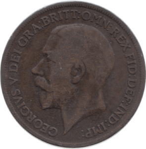 1919 PENNY ( F ) 2 - Penny - Cambridgeshire Coins