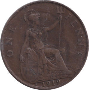 1919 PENNY ( GVF ) - Penny - Cambridgeshire Coins