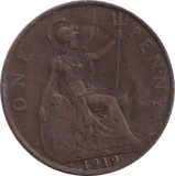 1919 PENNY ( GVF ) - Penny - Cambridgeshire Coins
