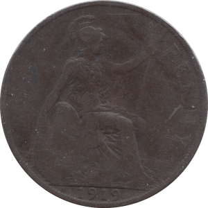1919 PENNY H I ( FINE ) - Penny - Cambridgeshire Coins