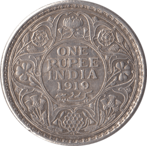 1919 SILVER INDIA 1 RUPEE - SILVER WORLD COINS - Cambridgeshire Coins