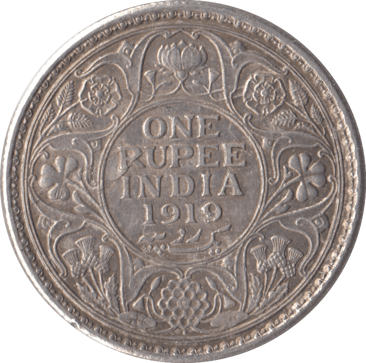 1919 SILVER INDIA 1 RUPEE - SILVER WORLD COINS - Cambridgeshire Coins