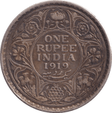 1919 SILVER INDIA 1 RUPEE - SILVER WORLD COINS - Cambridgeshire Coins
