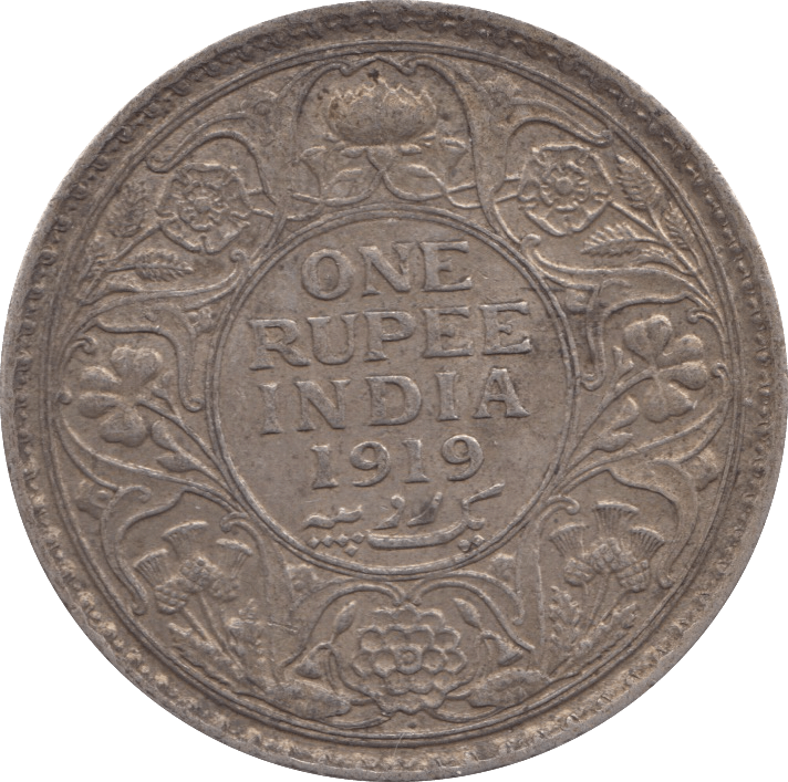 1919 SILVER ONE RUPEE INDIA - WORLD COINS - Cambridgeshire Coins