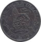 1919 SIXPENCE ( GF ) 13 - Sixpence - Cambridgeshire Coins