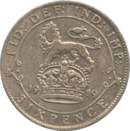 1919 SIXPENCE ( GVF ) 1 - Sixpence - Cambridgeshire Coins