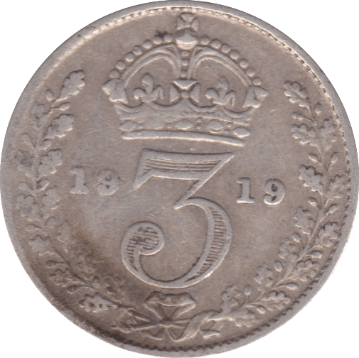 1919 THREEPENCE ( F ) - Threepence - Cambridgeshire Coins