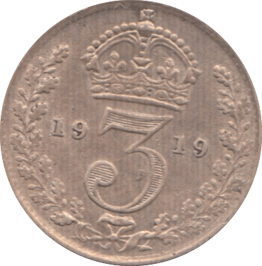 1919 THREEPENCE ( GVF ) 4 - Threepence - Cambridgeshire Coins