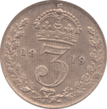 1919 THREEPENCE ( GVF ) 4 - Threepence - Cambridgeshire Coins