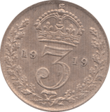 1919 THREEPENCE ( GVF ) 4 - Threepence - Cambridgeshire Coins