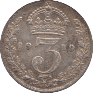 1919 THREEPENCE ( GVF ) - Threepence - Cambridgeshire Coins
