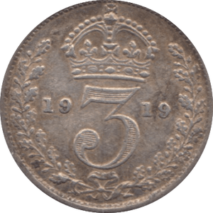 1919 THREEPENCE ( GVF ) - Threepence - Cambridgeshire Coins