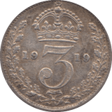 1919 THREEPENCE ( GVF ) - Threepence - Cambridgeshire Coins
