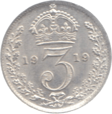 1919 THREEPENCE ( UNC ) 22 - Threepence - Cambridgeshire Coins