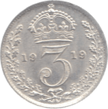 1919 THREEPENCE ( UNC ) 22 - Threepence - Cambridgeshire Coins