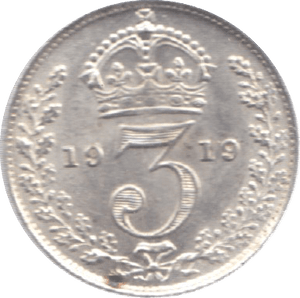 1919 THREEPENCE ( UNC ) 23 - Threepence - Cambridgeshire Coins