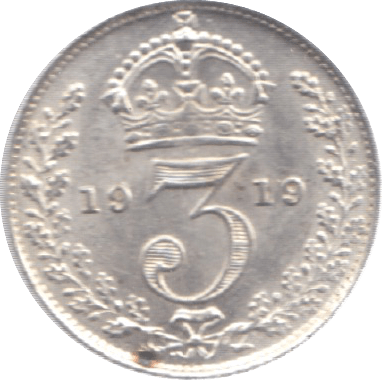1919 THREEPENCE ( UNC ) 23 - Threepence - Cambridgeshire Coins
