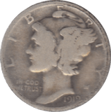 1919 USA SILVER DIME 10 CENTS - SILVER WORLD COINS - Cambridgeshire Coins