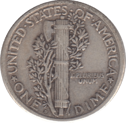 1919 USA SILVER DIME DENVER MINT - SILVER WORLD COINS - Cambridgeshire Coins