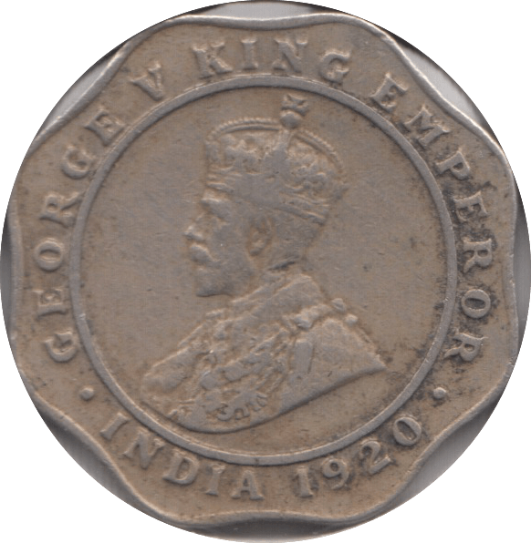 1920 4 ANNAS INDIA - WORLD COINS - Cambridgeshire Coins