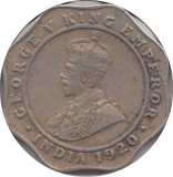 1920 4 ANNAS INDIA - WORLD COINS - Cambridgeshire Coins