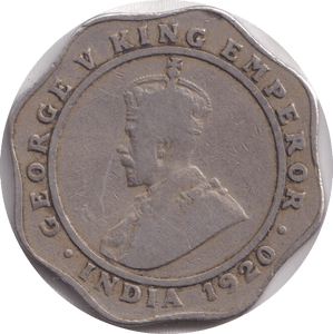 1920 4 ANNAS INDIA - WORLD COINS - Cambridgeshire Coins