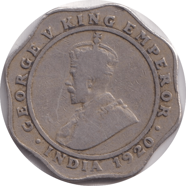 1920 4 ANNAS INDIA - WORLD COINS - Cambridgeshire Coins