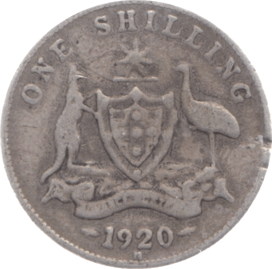 1920 AUSTRALIA SILVER ONE SHILLING - SILVER WORLD COINS - Cambridgeshire Coins