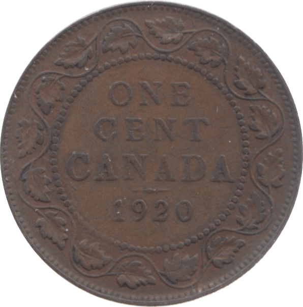 1920 CANADA ONE CENT - WORLD COINS - Cambridgeshire Coins