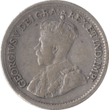 1920 CANADA SILVER 5 CENTS - SILVER WORLD COINS - Cambridgeshire Coins