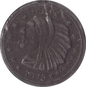 1920 GERMAN NOTE GUILD FIVE DOLLAR COPPER COIN - WORLD COINS - Cambridgeshire Coins