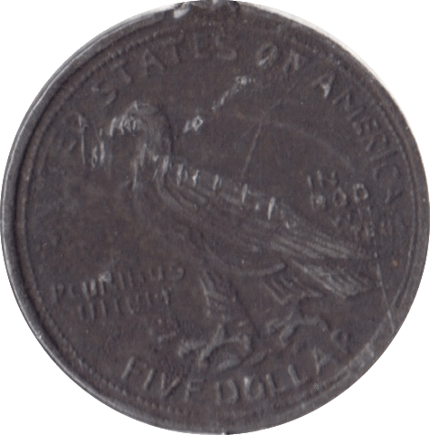 1920 GERMAN NOTE GUILD FIVE DOLLAR COPPER COIN - WORLD COINS - Cambridgeshire Coins
