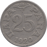 1920 NICKEL/BRONZE 24 PARA KINGDOM OF SERBS, CROATS & SLOVENES REF H148 - WORLD COINS - Cambridgeshire Coins