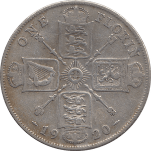 1920 ONE FLORIN ( FINE ) 8 - Florin - Cambridgeshire Coins