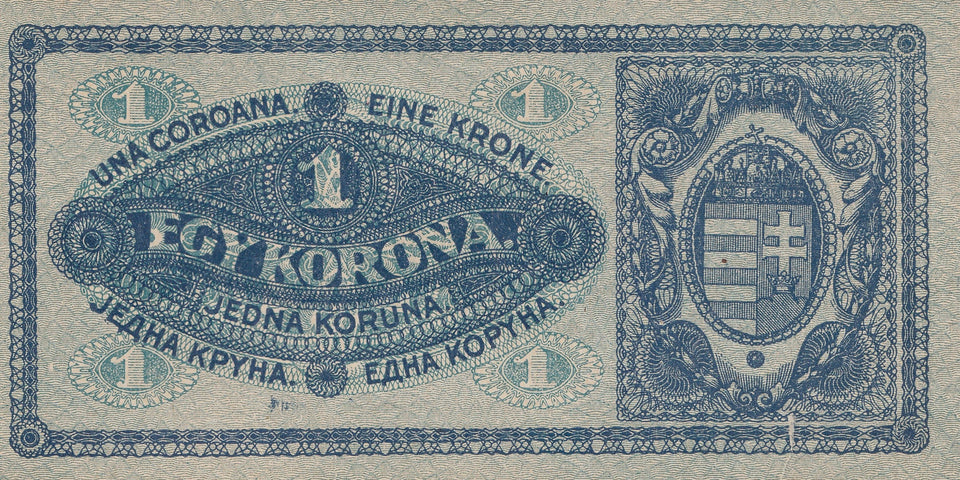 1920 ONE KORONA BANKNOTE HUNGARY REF 1096 - World Banknotes - Cambridgeshire Coins