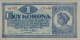 1920 ONE KORONA BANKNOTE HUNGARY REF 1096 - World Banknotes - Cambridgeshire Coins