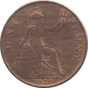 1920 PENNY ( AUNC ) 2 - Penny - Cambridgeshire Coins