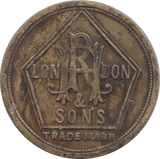 1920 R H AND SONS LONDON BARBER THREEPENCE TOKEN - OTHER TOKENS - Cambridgeshire Coins