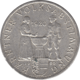 1920 SILVER 25 SCHILLING AUSTRIA - SILVER WORLD COINS - Cambridgeshire Coins