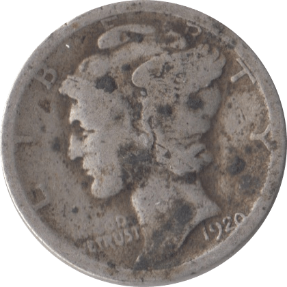1920 SILVER DIME USA - WORLD SILVER COINS - Cambridgeshire Coins