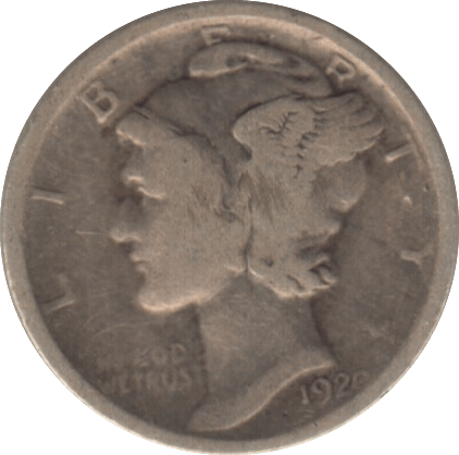 1920 SILVER ONE DIME USA - WORLD SILVER COINS - Cambridgeshire Coins