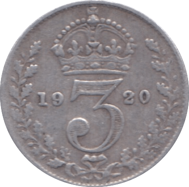 1920 SILVER THREEPENCE ( FINE ) 6 - Threepence - Cambridgeshire Coins