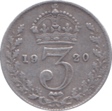 1920 SILVER THREEPENCE ( FINE ) 6 - Threepence - Cambridgeshire Coins