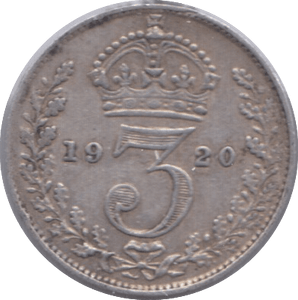 1920 SILVER THREEPENCE ( GF ) 6 - Threepence - Cambridgeshire Coins